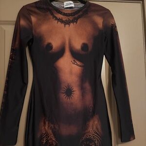 Jean Paul Gaultier mini dress Tattoo Collection